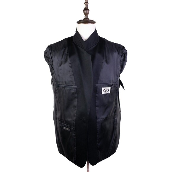 Bert Pulitzer Men's 1 Button Suit 42R Blazer Coat Wool Jacket Black Pants 32x28 - Picture 14 of 16